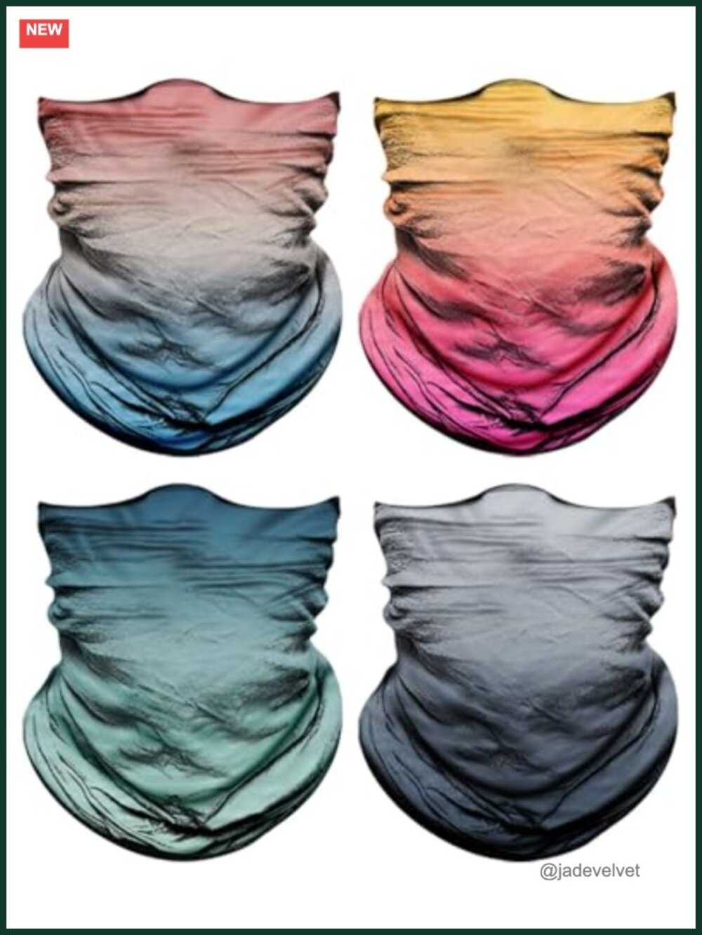 4 Pack Neck Gaiter Face Cover Mask Head Wrap Balaclava Headband Magic Scarf